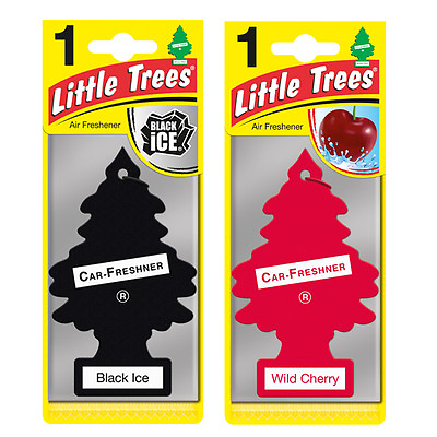 #ad 2 x Magic Tree Little Trees Car Home Air Freshener Scent BLACK ICE WILD CHERRY GBP 3.89