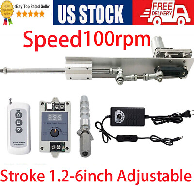 #ad Reciprocating Linear Actuator 24V Adjustable Stroke Speed 1.18 6 inch 100rpm USA $75.99