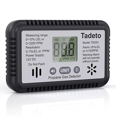 #ad RV Propane Gas Detector 85dB Loud Alarm and Red Screen Flashing Alarm 12V D... $42.95