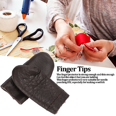 #ad #ad 10pcs Fingers Protector Thumb Index Finger Thimble Leather For Hand Sewing H BEA $7.84