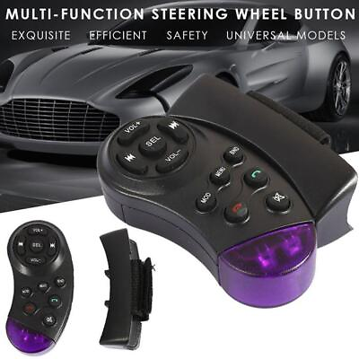 #ad Universal Cars Steering Wheel Remote Control Multimedia Wireless Play Deco C $5.28