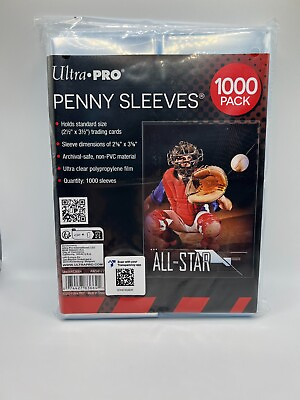 #ad Ultra Pro Penny Card Soft Sleeves 1000 Pack for Standard Sized Cards $14.00