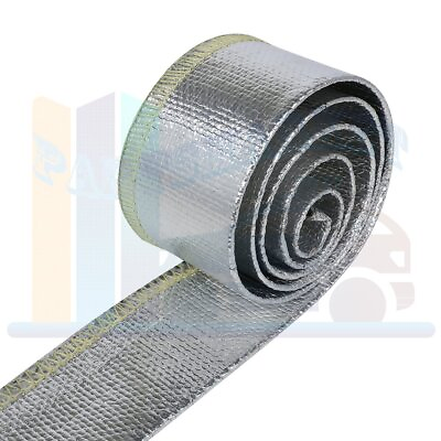 #ad 3 4quot; 3Ft Insulated Metallic Heat Shield Sleeve Wire Hose Cover Wrap Loom Tube $8.02