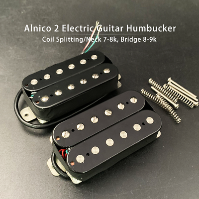 #ad Alnico 2 Electric Guitar Pickup Humbucker Double Coil Pickup Black White Ivory $19.88