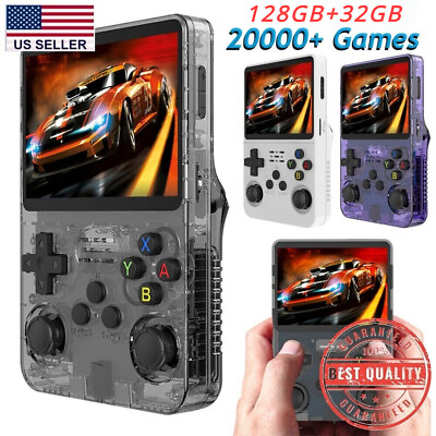 #ad R36S Handheld Video Game Console Linux System 3.5 Inch IPS Screen 128GB $79.99