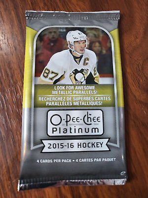 #ad 2015 16 Upper Deck O Pee Chee Platinum Hockey 4 card pack See checklist $42.74