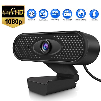 HD 1080P Webcam USB Computer Web Camera 8M With Microphone For PC Laptop Desktop $9.98