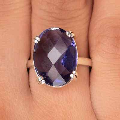 #ad Beautiful Blue Quartz 925 Sterling Silver Gemstone Jewelry All Size SR05 $14.78