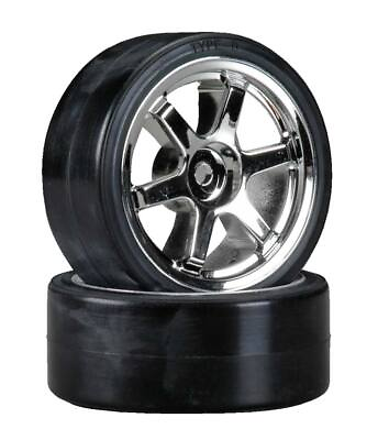 #ad Tamiya 6 Spoke Metal Plated Mesh Wheel w Drift Tire 1 10 2pcs 53960 $15.99