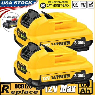 #ad 2 PACK 12V REPLACE For DEWALT DCB120 12 Volt MAX Lithium Ion Battery DCB127 2 $29.00