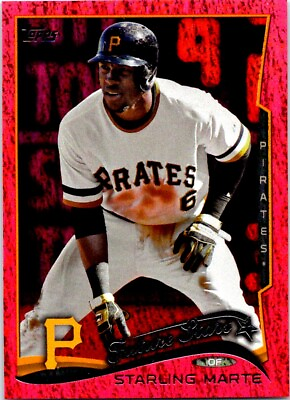 #ad 2014 Topps Red Foil Starling Marte Rookie Pittsburgh Pirates #91 $4.50