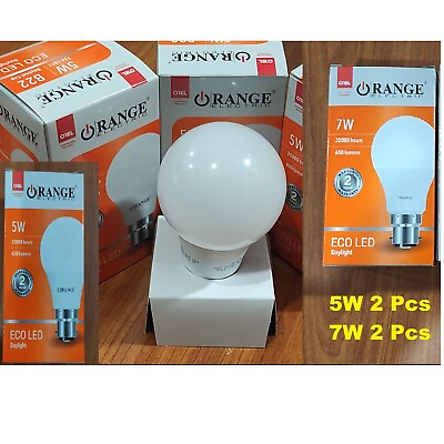 #ad ORANGE LED Day Light Bulb 4 Pcs 5w 2 7W 2 PIN TYPE NEW high quality NEW $45.97