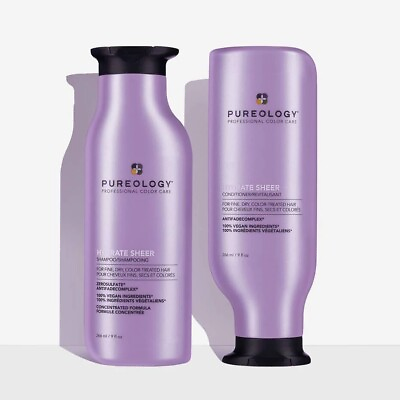 #ad Pureology Hydrate Sheer Shampoo and Conditioner Duo Set 9 OZ EACH NEW BOTTLE $34.99