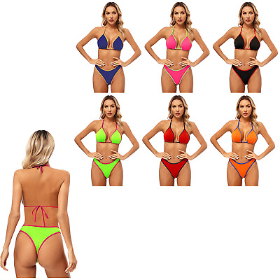 #ad Women Swimsuit Briefs Bikini Sexy Beachwear Holiday Lingerie Triangle Underwear $5.69