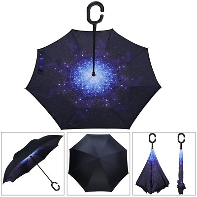 #ad Double Layer Inverted Umbrella Cars Reverse Open Folding G4 $18.95