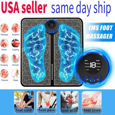 #ad EMS Foot Massager Leg Electric Deep Reshaping Kneading Muscle Pain Relax Machine $7.64