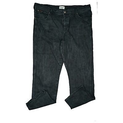 #ad Wrangler Texas Men#x27;s Stretch Jeans Trousers Straight XXXL W42 L32 Black Oversize $75.10