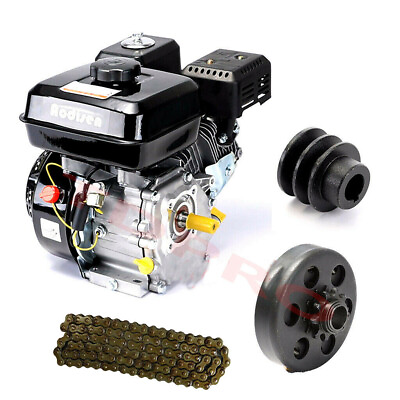 #ad 210CC Engine 7 HP 4 Stroke OHV Horizontal Gas Engine Go Kart Motor Garden Mower $344.58