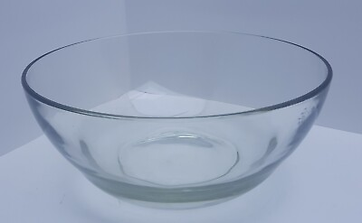 #ad Vintage Wide Glass Fruit Bowl or Centerpiece Bowl Round 10quot; $29.99
