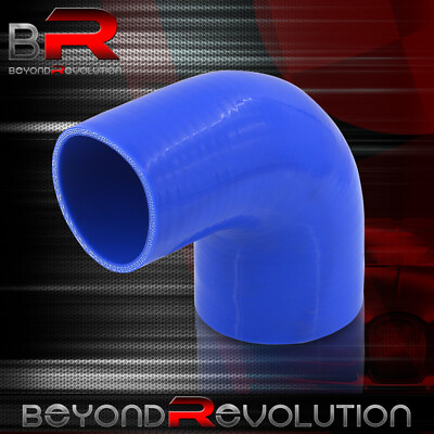 #ad 2.5quot; To 3quot; 90° Angle Silicone Coupler Turbo Charger Intercooler Intake Pipe Blue $16.99