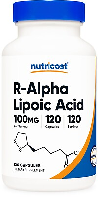 #ad Nutricost R Alpha Lipoic Acid 100mg 120 Capsules Non GMO and Gluten Free $21.95