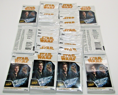 #ad Topps Star Wars Solo A Star Wars Story Lot of 50 Packs 6 cards per New Sealed $89.99