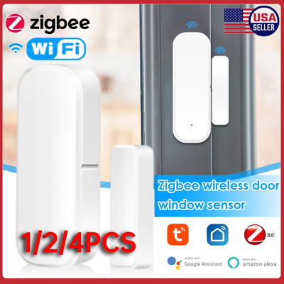 #ad Tuya Smart WiFi Zigbee Door Sensor Window Sensor Door Magnetic Alarm Detector US $9.99