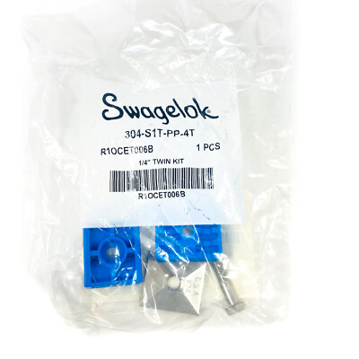 #ad Swagelok 304 S1T PP 4T Twin Bolted Plastic Clamp Tube Support Kit Body 1 4#x27;#x27; $7.97