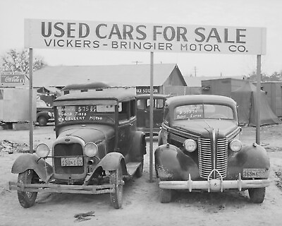 #ad 1940#x27;s Alexandria Louisiana Used Car Lot Old Photo New Reproduction Picture $26.95