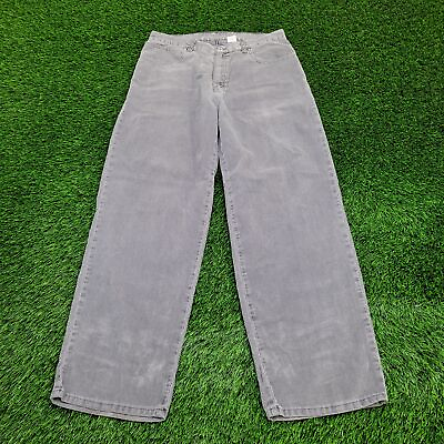 #ad Vintage 595 LEVIS Relaxed Baggy Dry Goods Corduroy Pants 34x34 Slate Grey Roomy $142.89