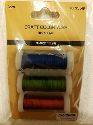 #ad Set of 3 Craft Color Wires Very thin 10.9y each Momentum Brands  $5.99