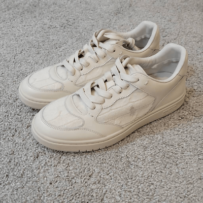 #ad Polo Ralph Lauren Women#x27;s Court Lux Leather Sneakers Ivory Size 8 $85.00