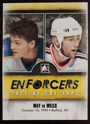 #ad 2011 2012 ITG Enforcers May vs Wells Tale Of The Tape #38 Hockey Card $2.57