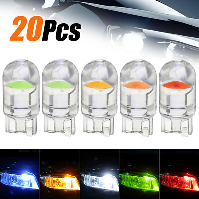 #ad 20pcs T10 LED COB W5W 168 194 Car Wedge Interior Light Dome Reading Lamp Bulbs $10.69