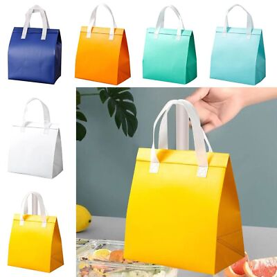 #ad Non Woven Insulated Take Away Bags Thermal Insulation Food Bag Restaurant AU $12.51