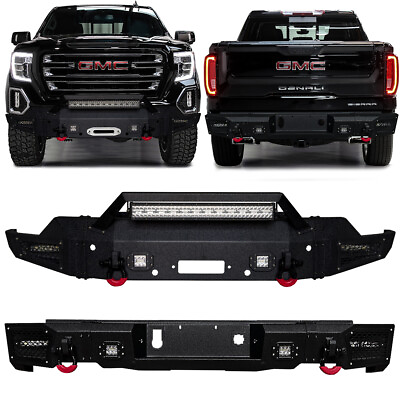 #ad Vijay For 2019 2022 GMC Sierra 1500 Steel Front or Rear Bumper with LED Lights $959.99