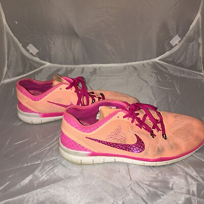 #ad NIKE FREE 5.0 TR FIT 5 BRTHE Orange Womens Size 8 #718932 800 Running Shoes $18.70