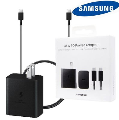 #ad #ad Original Samsung T4510 45W PD Super Fast Power Adapter amp; USB C Cable Ver. 2023 $5.91