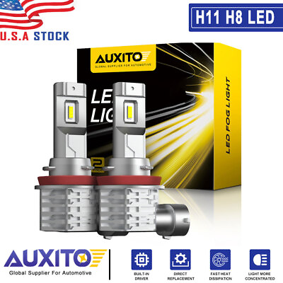 #ad 2x H8 H11 6000K 40W High Power CSP LED Fog Driving Light Canbus Lamp Bulb White $19.99