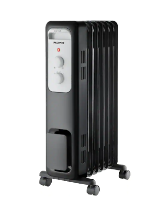 #ad Pelonis 1500 Watt Oil Filled Radiant Electric Space Heater with Thermostat $81.48