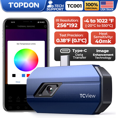 #ad TOPDON Thermal Camera TC001 ITC629 High Accuracy High Resolution Infrared Camera $219.00