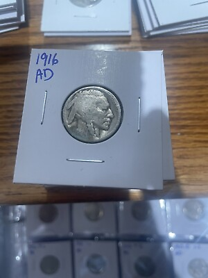 #ad 1916 5C Buffalo Nickel $1.50