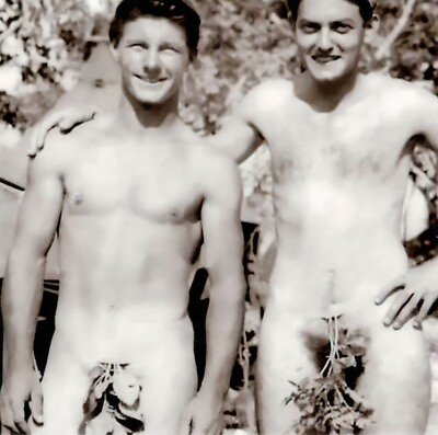 #ad Two WWII men in the jungle Adam amp; Eve style naked gay photo collection 4quot; x 4quot; $4.50