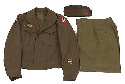 #ad Authentic US WWII 8th Army Philippine Liberation Anti Aircraft Uniform Grouping $225.00