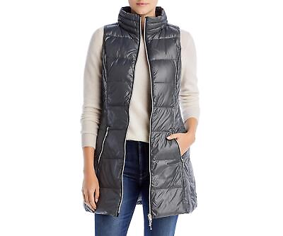 #ad Fillmore Packable Long Down Puffer Vest Gray Size Large $131.75