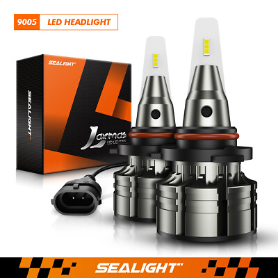 #ad SEALIGHT 9005 HB3 LED Headlight Bulb Conversion Kit High Beam Super Bright 6500K $18.99