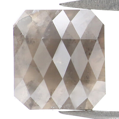 #ad Natural Loose Radiant Diamond Black Grey Color 1.67 CT 7.60 MM Rose Cut L9829 $211.00