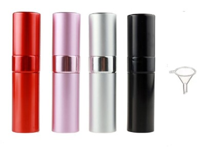 #ad 8ML Rotating Aluminum Perfume Mist Spray Mini Refillable Travel Perfume Atomizer $7.40