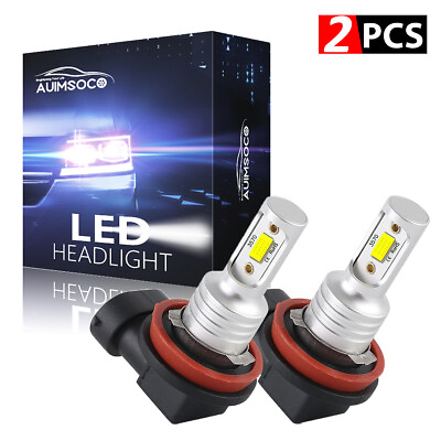 #ad H11 H8 LED Headlight Super Bright Bulbs Kit White 6000K 3000LM Low Beam AUIMSOCO $21.99