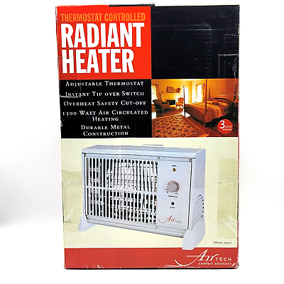 #ad Thermostat Controlled Radiant Heater Adjustable 1500 Watt Safety Switches Metal $21.05